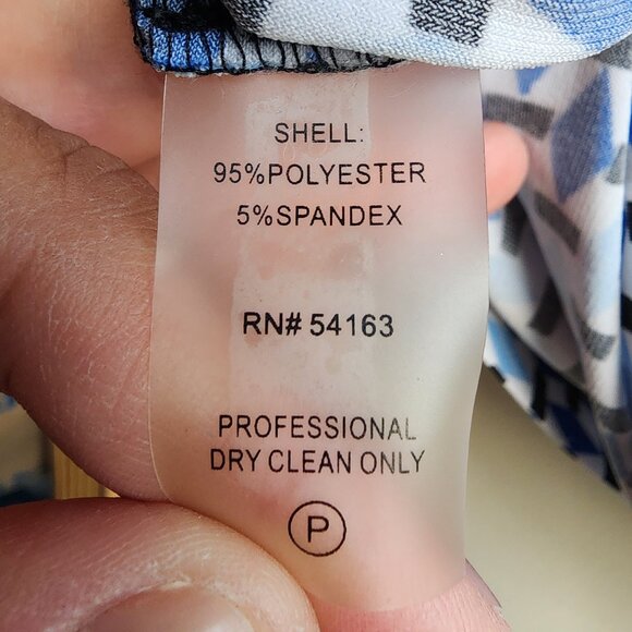 Calvin Klein Geometric Print Sleeveless Blouse Size Small - Picture 8 of 14